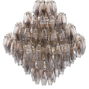 Chandelier Benini L nickel finish smoke glass