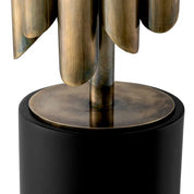 Table Lamp Beau Rivage Round vintage brass finish incl shade