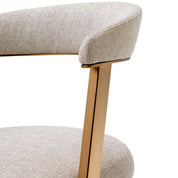 Dining Chair Dexter brushed brass finish loki natural