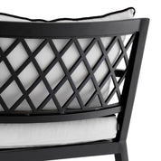 Outdoor Chaise Longue Bella Vista black sunbrella canvas