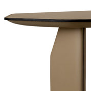 Side Table Maurizio faux leather brown