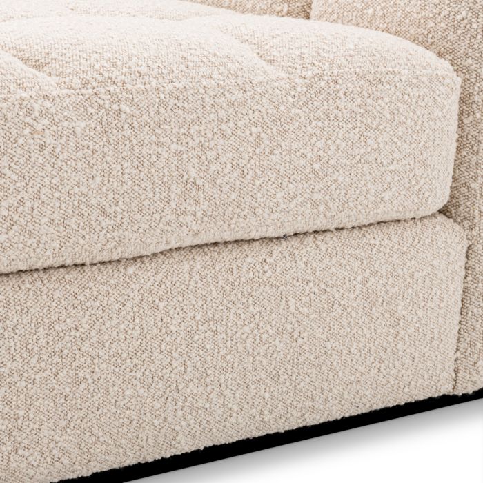 Sofá modular Dean bouclé crema - Medio