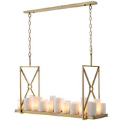 Chandelier Commodore light brushed brass finish
