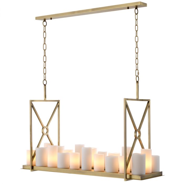 Chandelier Commodore light brushed brass finish