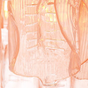 Lámpara de araña Solange de cristal rosa