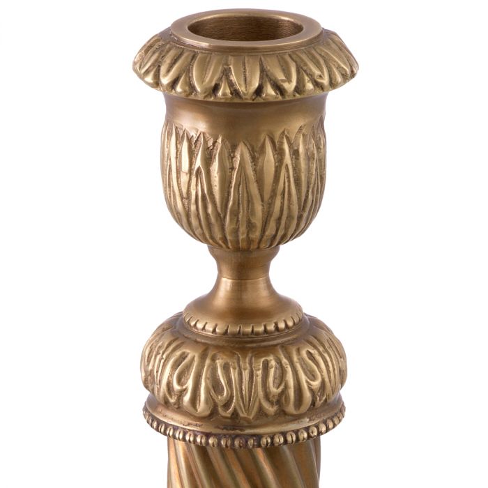 Candle Holder Carnier vintage brass finish S