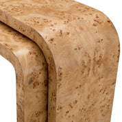 Console Table Quinton light brown mappa burl veneer set of 2