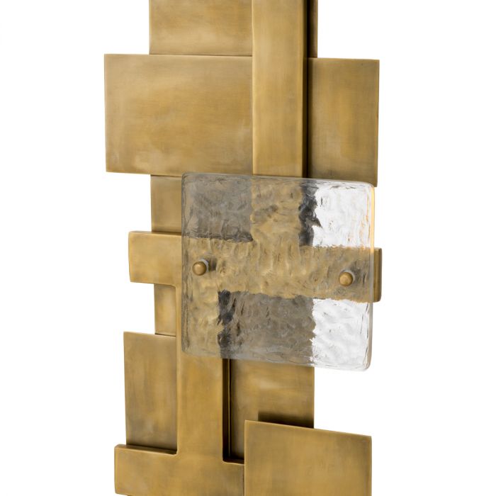 Floor Lamp Langham vintage brass finish