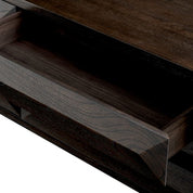 Drawer Dresser Denver mocha oak veneer brushed brass finish