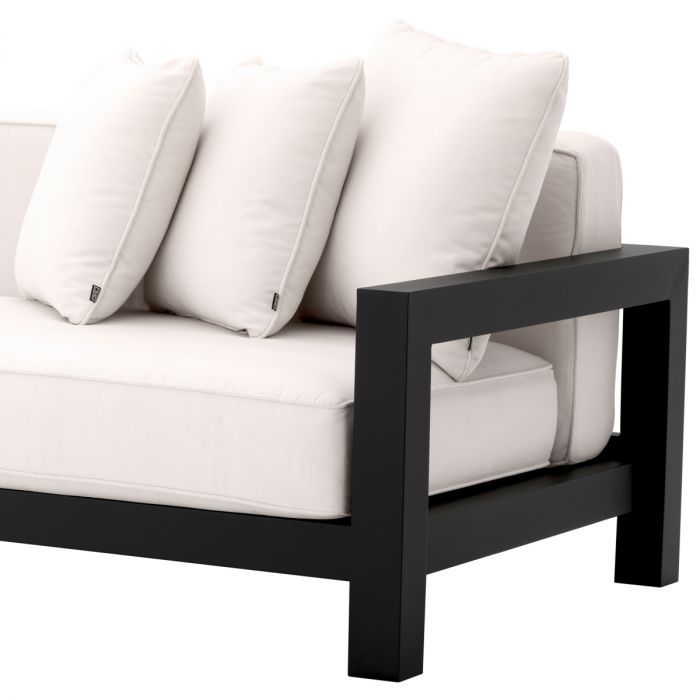 Outdoor Sofa Cap-Antibes black sunbrella canvas