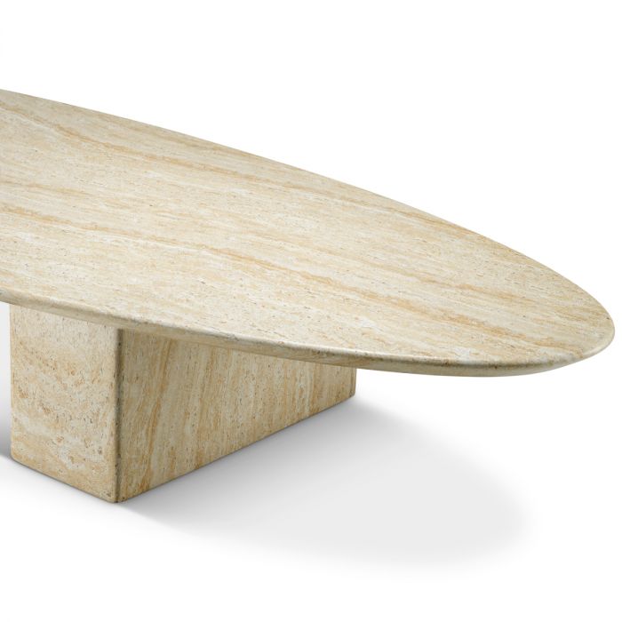 Mesa de centro para exterior Aurore imitación travertino