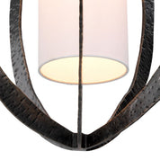 Chandelier Luciano hammered bronze highlight