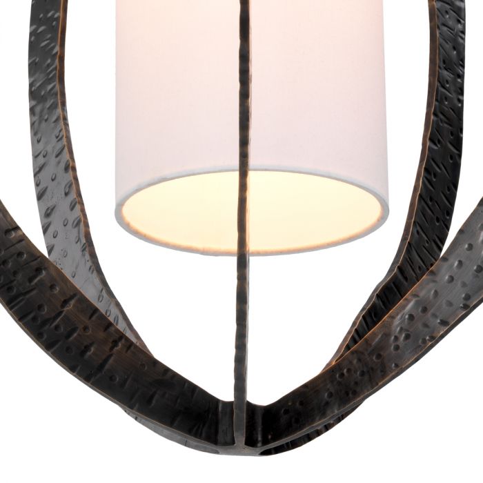 Chandelier Luciano hammered bronze highlight