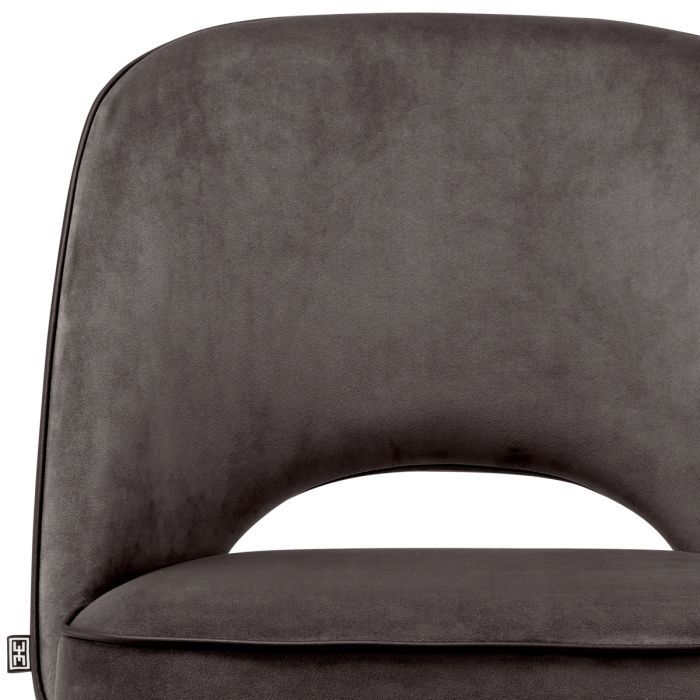 Dining Chair Cliff savona grey velvet set of 2