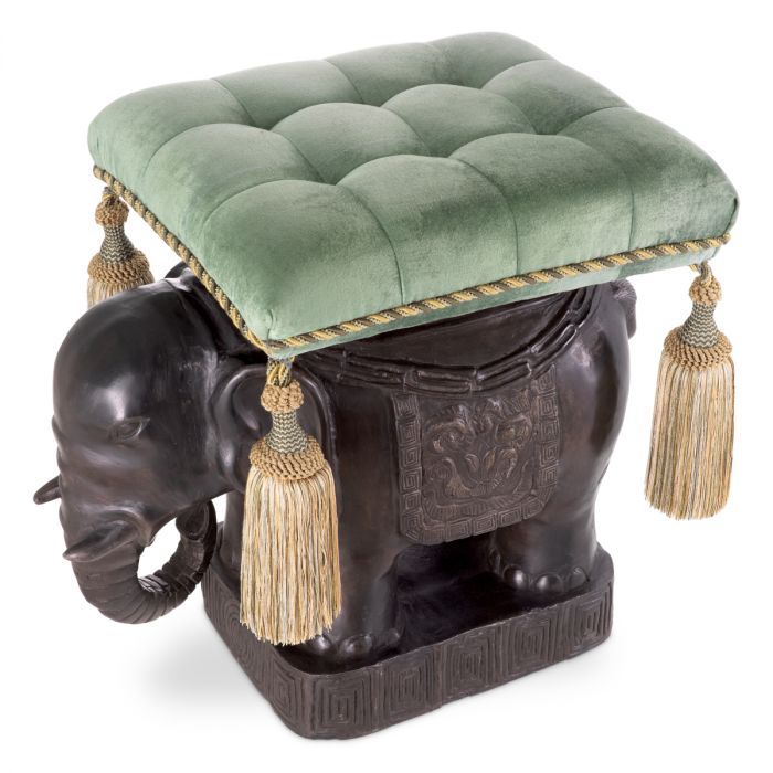 Stool Elephant bronze