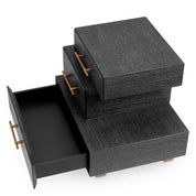 Nightstand Evendale charcoal oak veneer