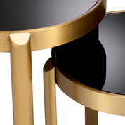 Side Table Buena brushed brass finish set of 2