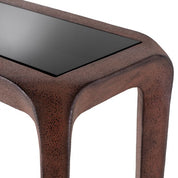 Console Table Quentin oxidized look black glass