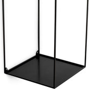 Wall Rack Deco rectangular black set of 2