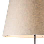 Table lamp Horus bronze highlight finish incl shade