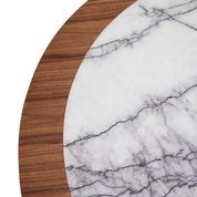 Coffee Table Presedio walnut veneer biano lilac marble