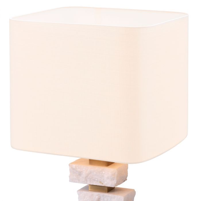 Table Lamp Amber L rough marble incl shade