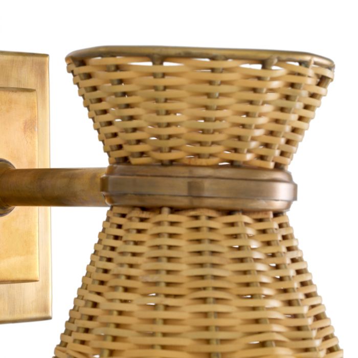 Wall Lamp Kon Tiki natural rattan