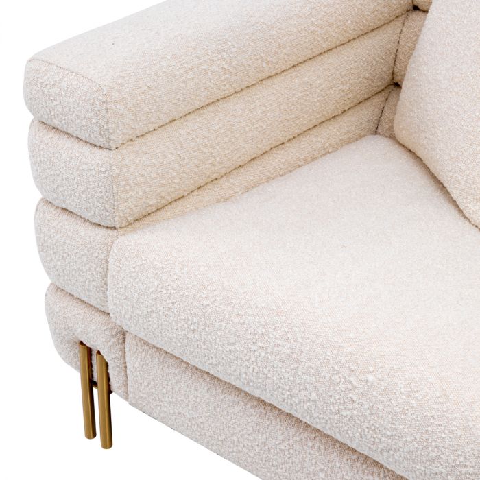 Silla York bouclé crema