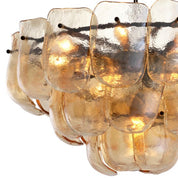 Lámpara de araña Gustave de cristal color champán