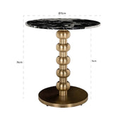 Bistro table Witlox 75Ø (Black/gold)