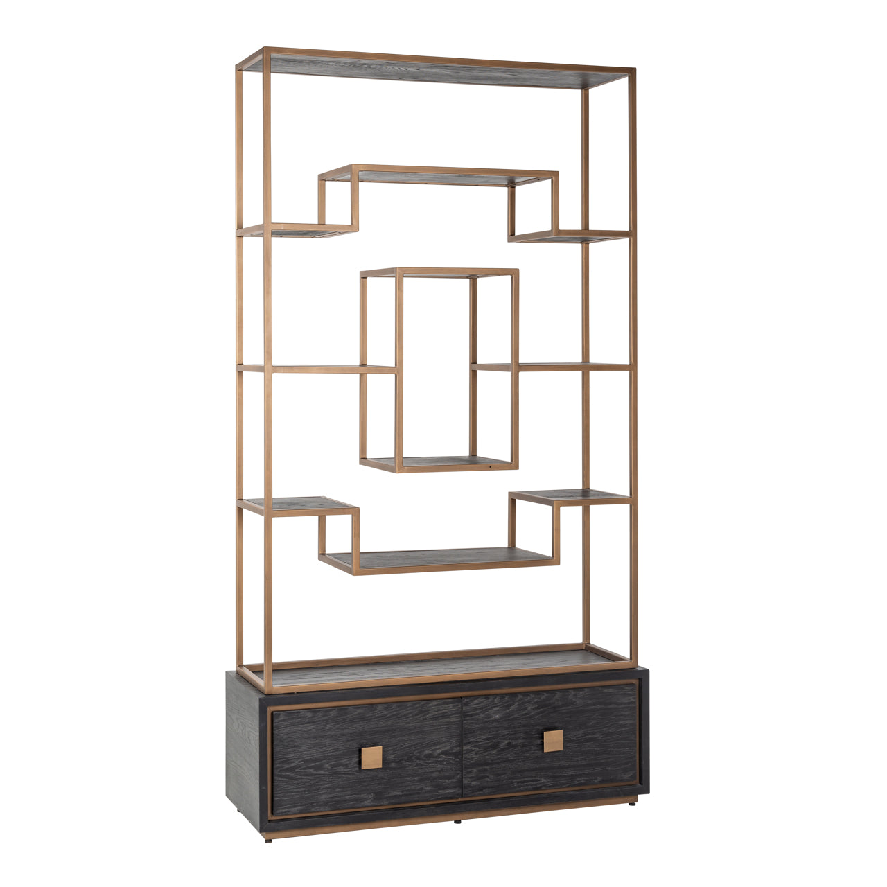 Display cabinet Hunter black rustic