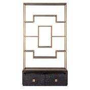 Display cabinet Hunter black rustic