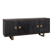 Sideboard Hunter black rustic 4-doors