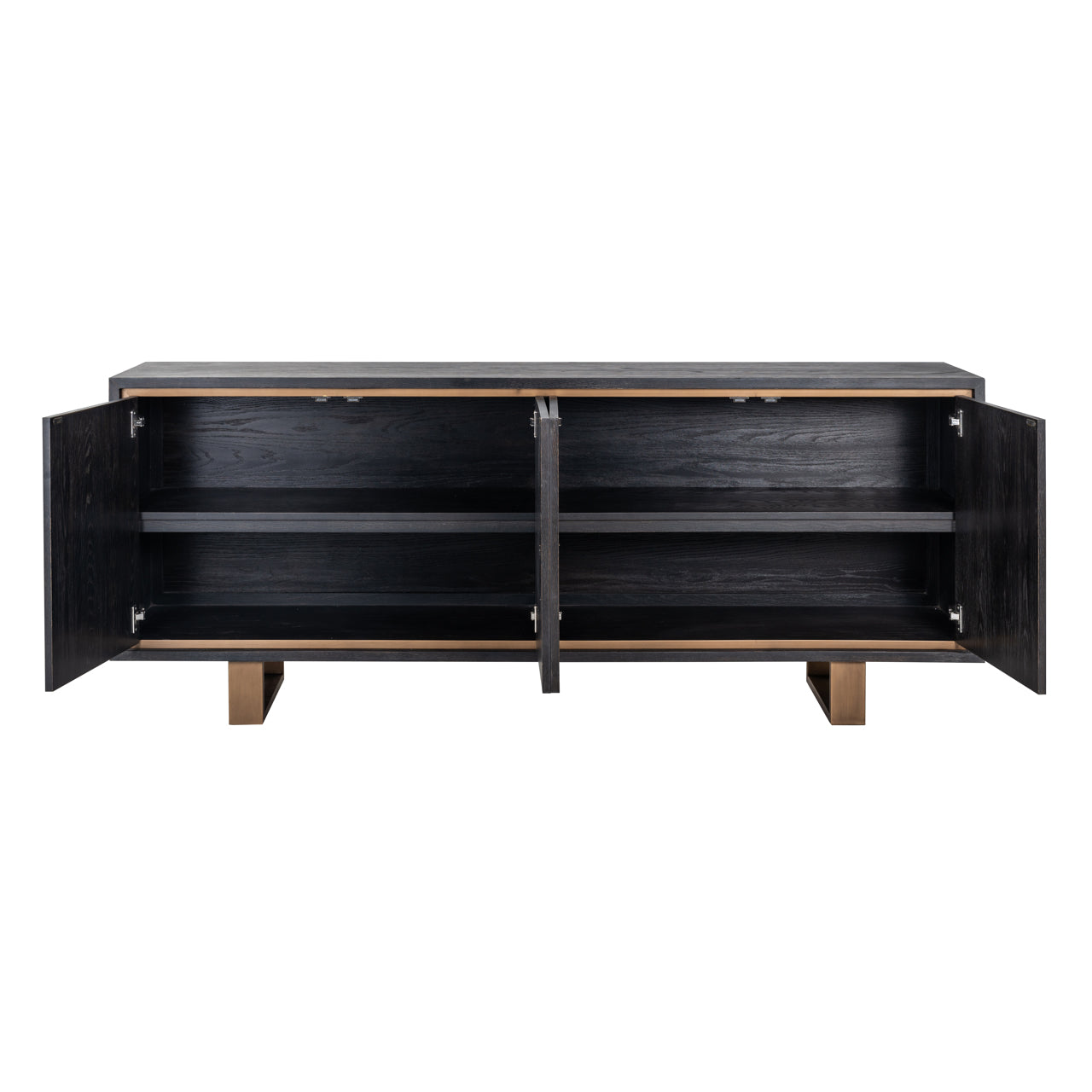 Sideboard Hunter black rustic 4-doors