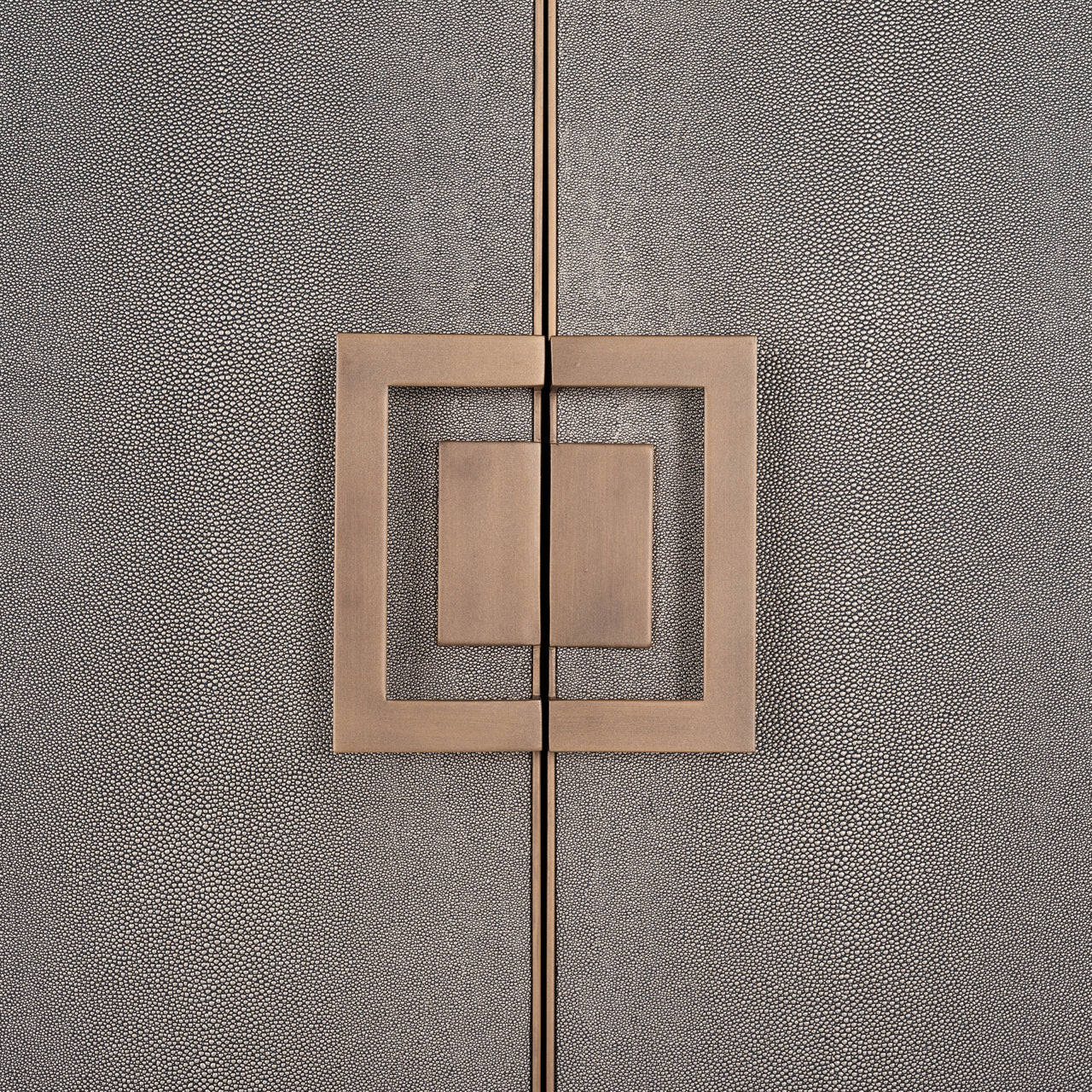 Storage cabinet Bloomville brass shagreen