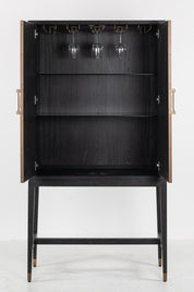 Storage cabinet Bloomville brass shagreen