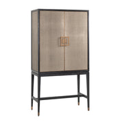 Storage cabinet Bloomville brass shagreen