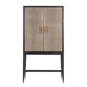 Storage cabinet Bloomville brass shagreen