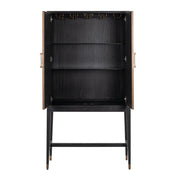 Storage cabinet Bloomville brass shagreen