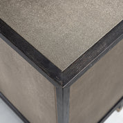 Sideboard Bloomville brass shagreen 4-doors
