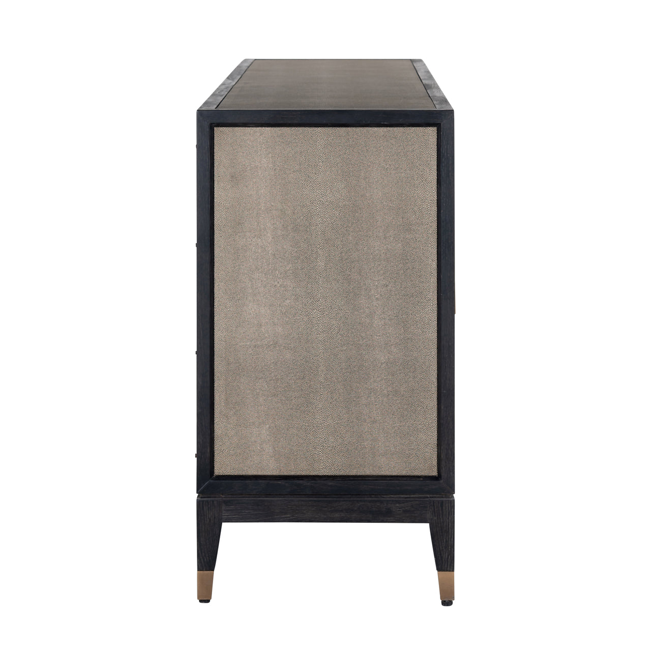 Sideboard Bloomville brass shagreen 4-doors