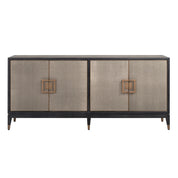 Sideboard Bloomville brass shagreen 4-doors