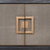 TV cabinet Bloomville brass shagreen