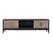 TV cabinet Bloomville brass shagreen