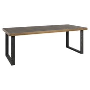 Dining table Bloomville brass shagreen incl. glass top 200