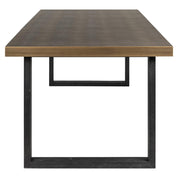 Mesa de comedor Bloomville 200 con cristal (marrón)