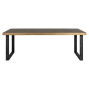 Dining table Bloomville brass shagreen incl. glass top 230
