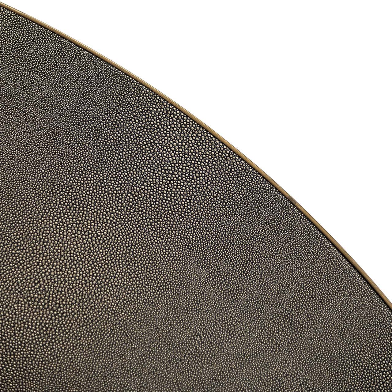 Dining table Bloomville 140Ø incl. glass (Black/gold)