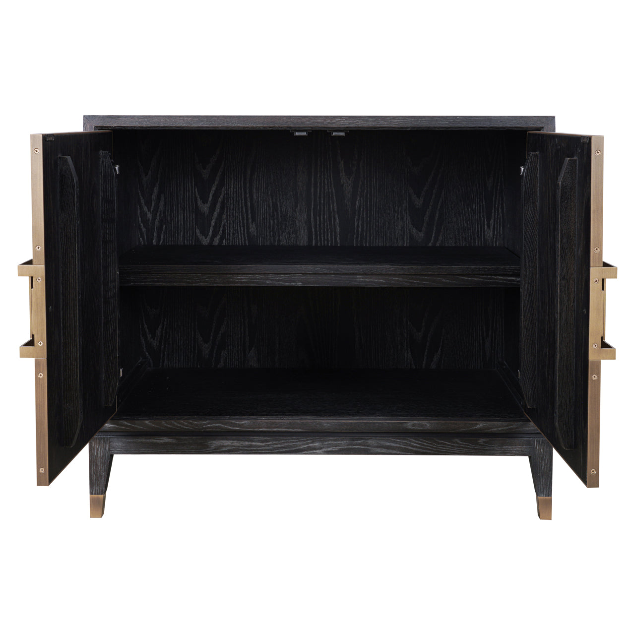 Sideboard Bloomville brass shagreen 2-doors