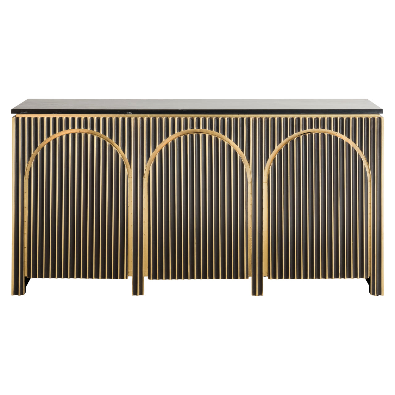 Sideboard Les Arcs brushed gold